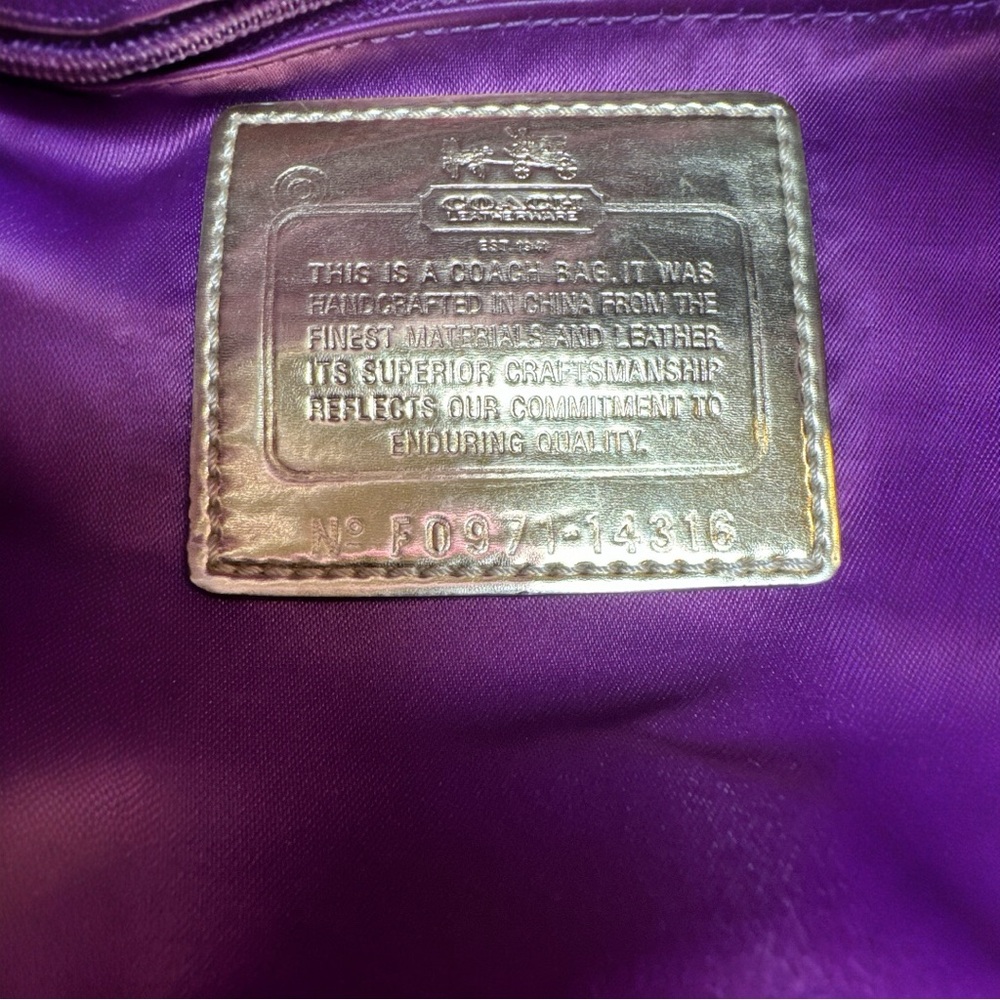 Coach Vintage Madison Audrey Metallic Bronze Leather Handbag w Three Hangtags - Picture 11 of 13